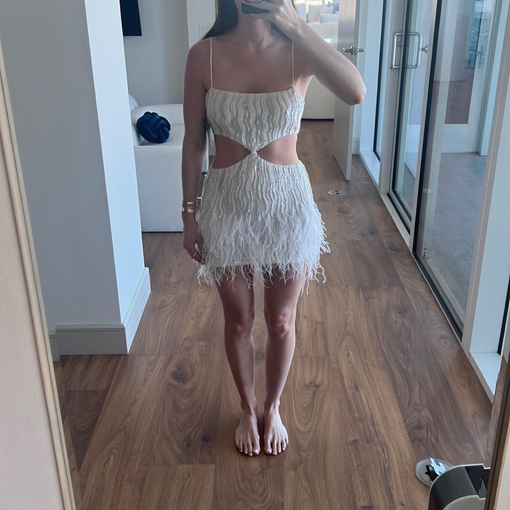Retrofete white mini dress